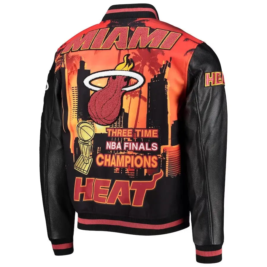 Miami Heat Inspired Black Finals Champions Varsity Full-zip Jacket