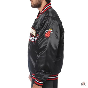 Miami Heat Black NBA Finals Champions Inspired Full-snap Jacket