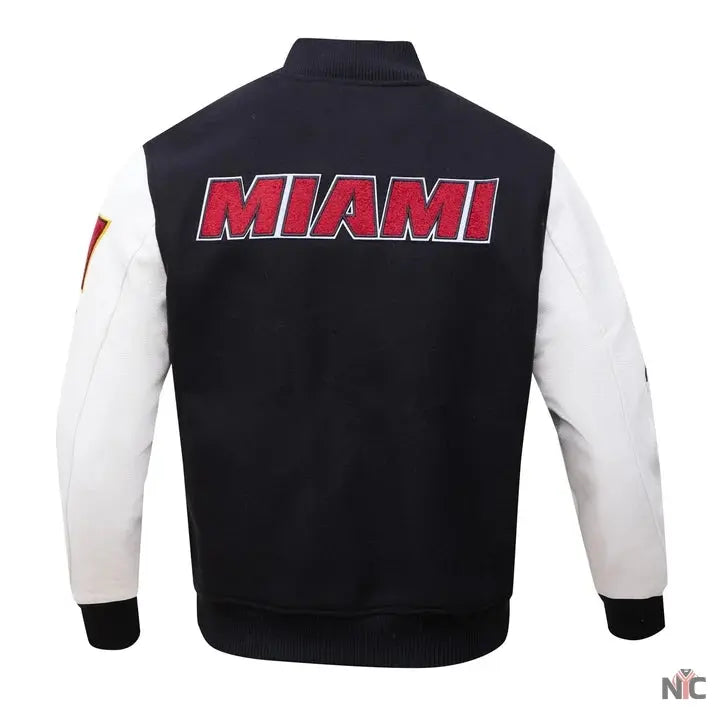 Miami Heat Inspired Classic Wool Varsity Jacket