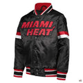 Miami Heat Inspired Home Game Black Satin Jacket