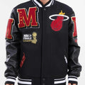 Miami Heat Inspired Mash Up Varsity Jacket