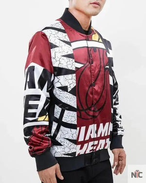 Miami Heat Inspired Mashup Satin Jacket