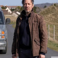 Mid-length Brown Cot­ton Jack­et Worn by Bruno De­brandt