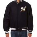Milwaukee Brewers Inspired Handcrafted Logo Varsity Jacket
