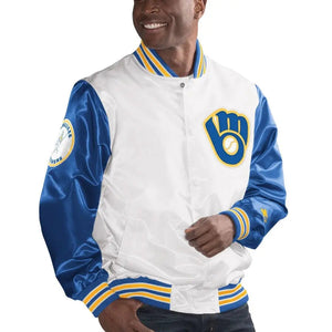Milwaukee Brewers Inspired The Legend White Satin Jacket