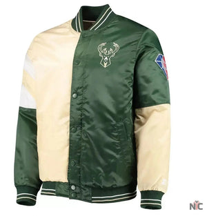 Milwaukee Bucks Inspired 75th Anniversary Leader Color Block Jacket