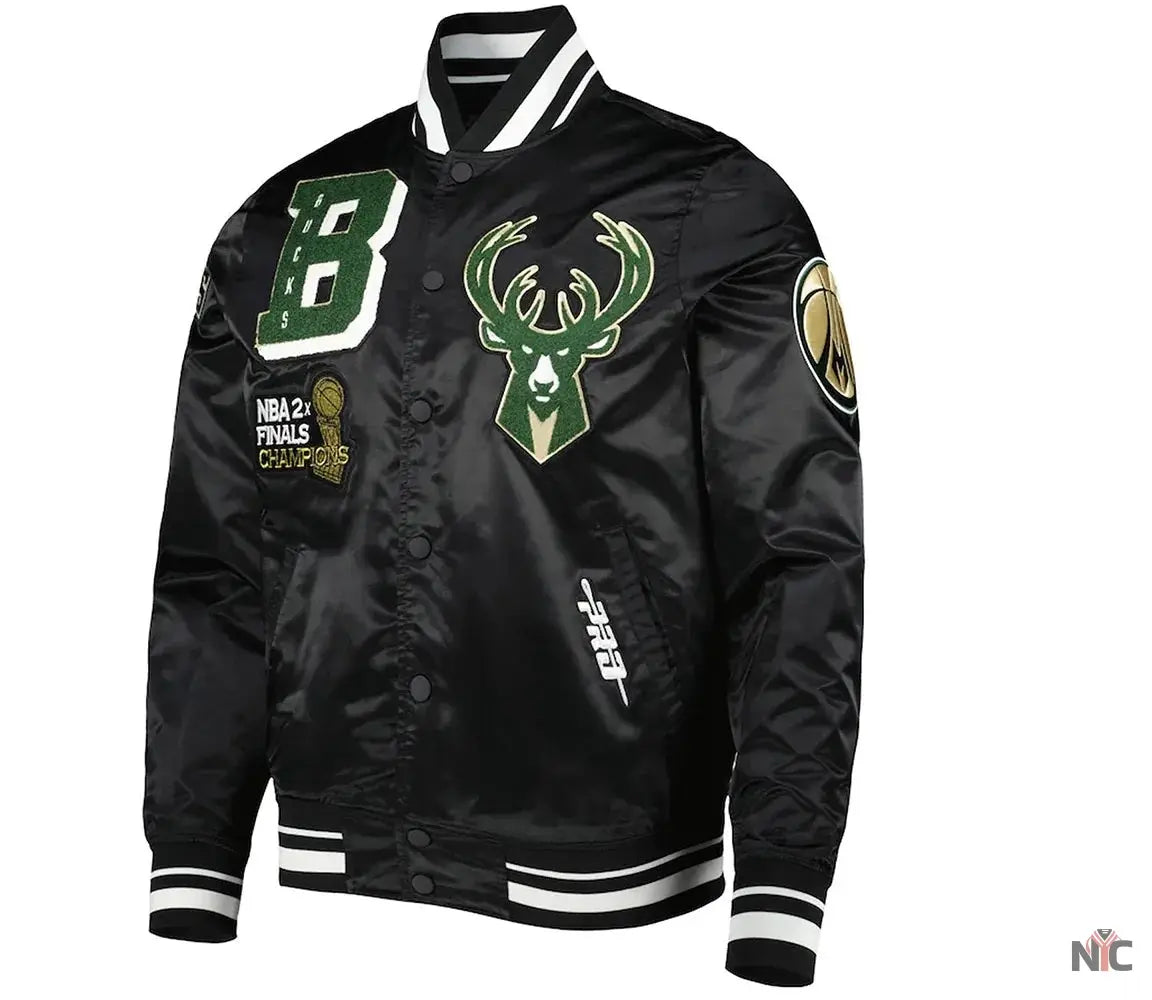 Milwaukee Bucks Inspired Mash Up Capsule Satin Jacket
