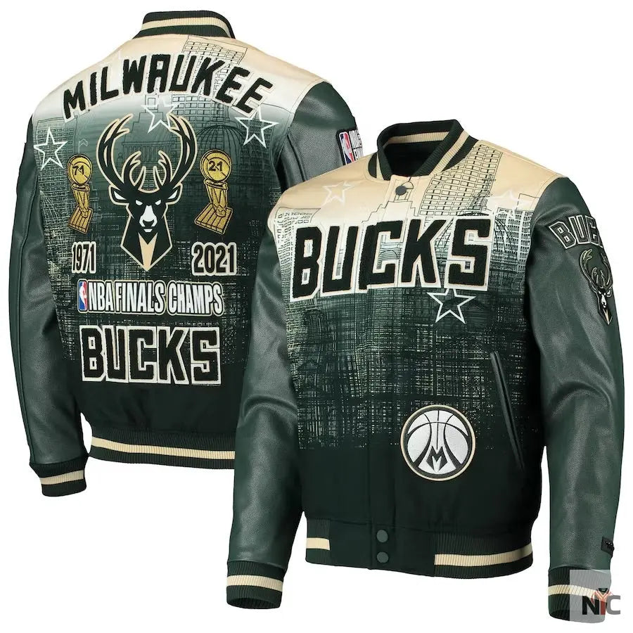 Milwaukee Bucks NBA Finals Inspired Champs Varsity Jacket