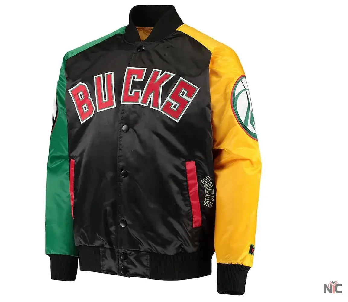 Milwaukee Bucks Inspired Ty Mopkins Satin Jacket