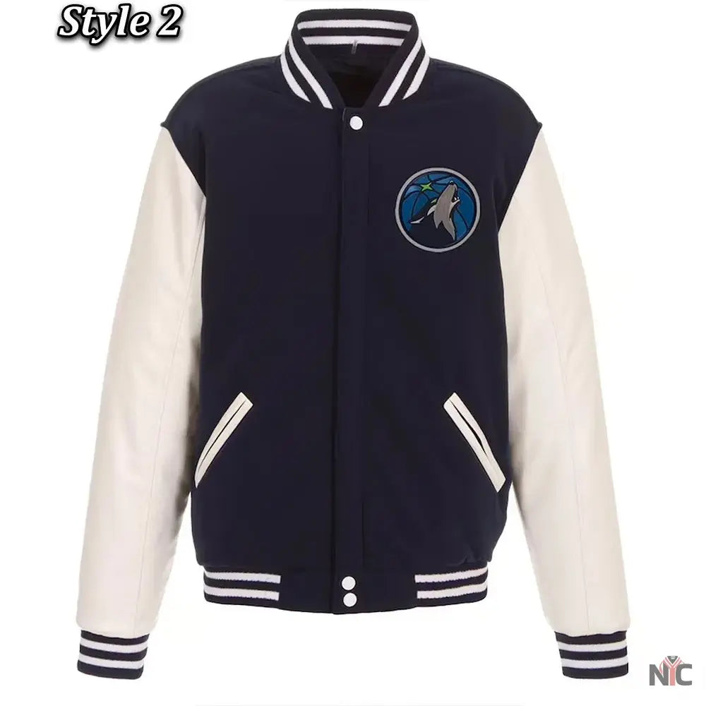 Minnesota Timberwolves Varsity Wool & Leather Jacket