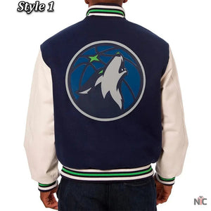 Minnesota Timberwolves Varsity Wool & Leather Jacket