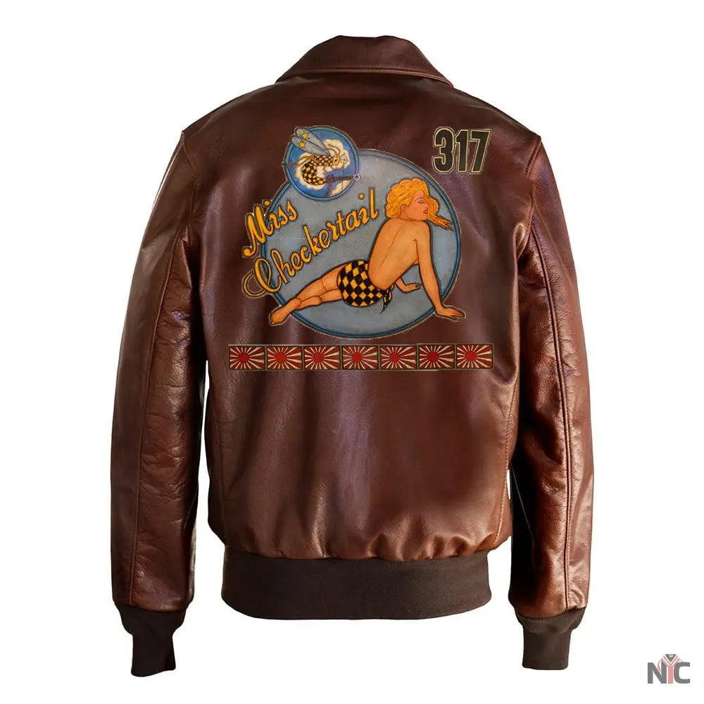Miss Checkertail Jet Nose Art A2 Jacket
