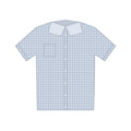 Mr. Wilson Walter Matthau Dennis the Menace light blue short sleeve check shirt