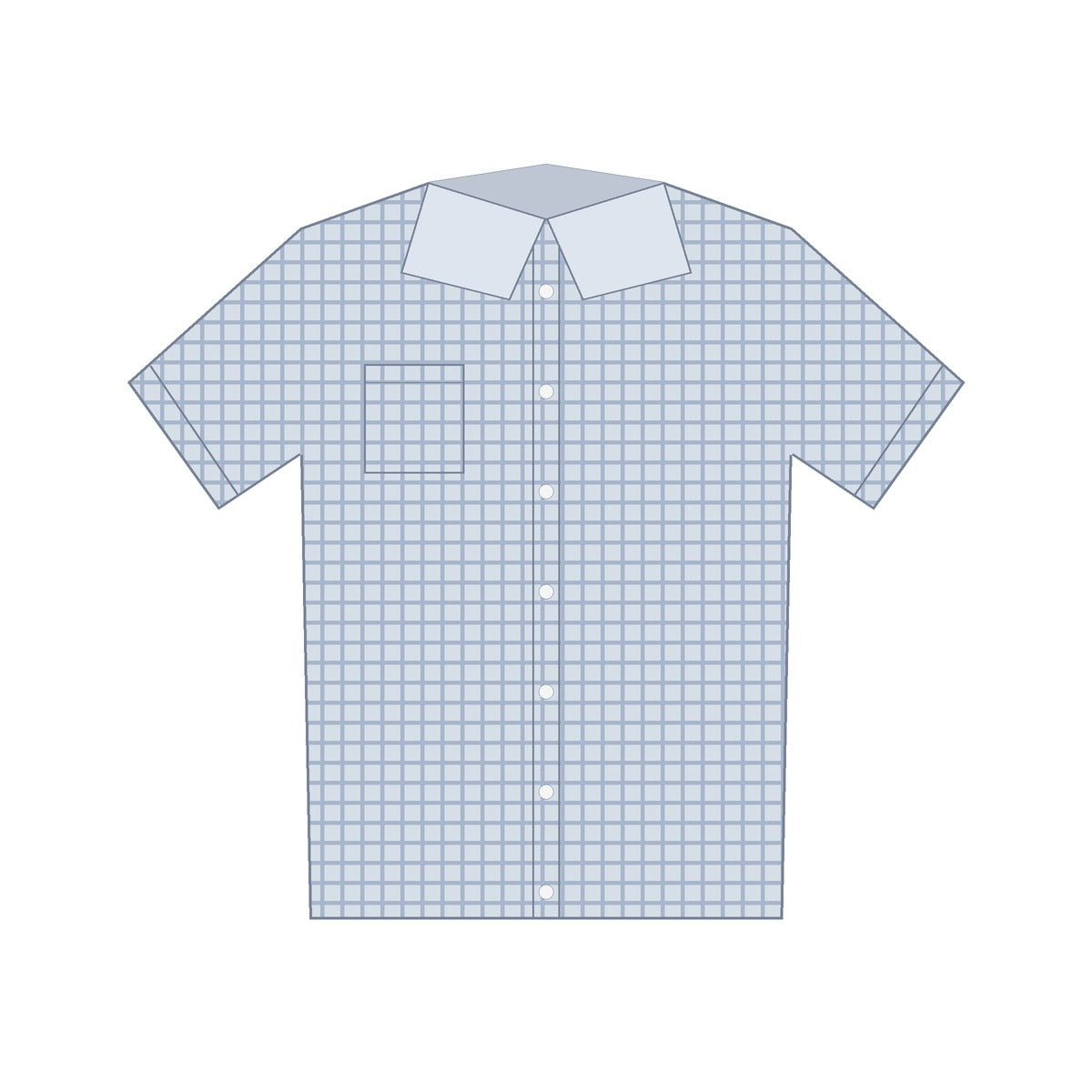 Mr. Wilson Walter Matthau Dennis the Menace light blue short sleeve check shirt