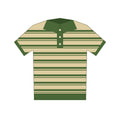 Mr. Wilson Walter Matthau Dennis the Menace beige and green striped polo shirt