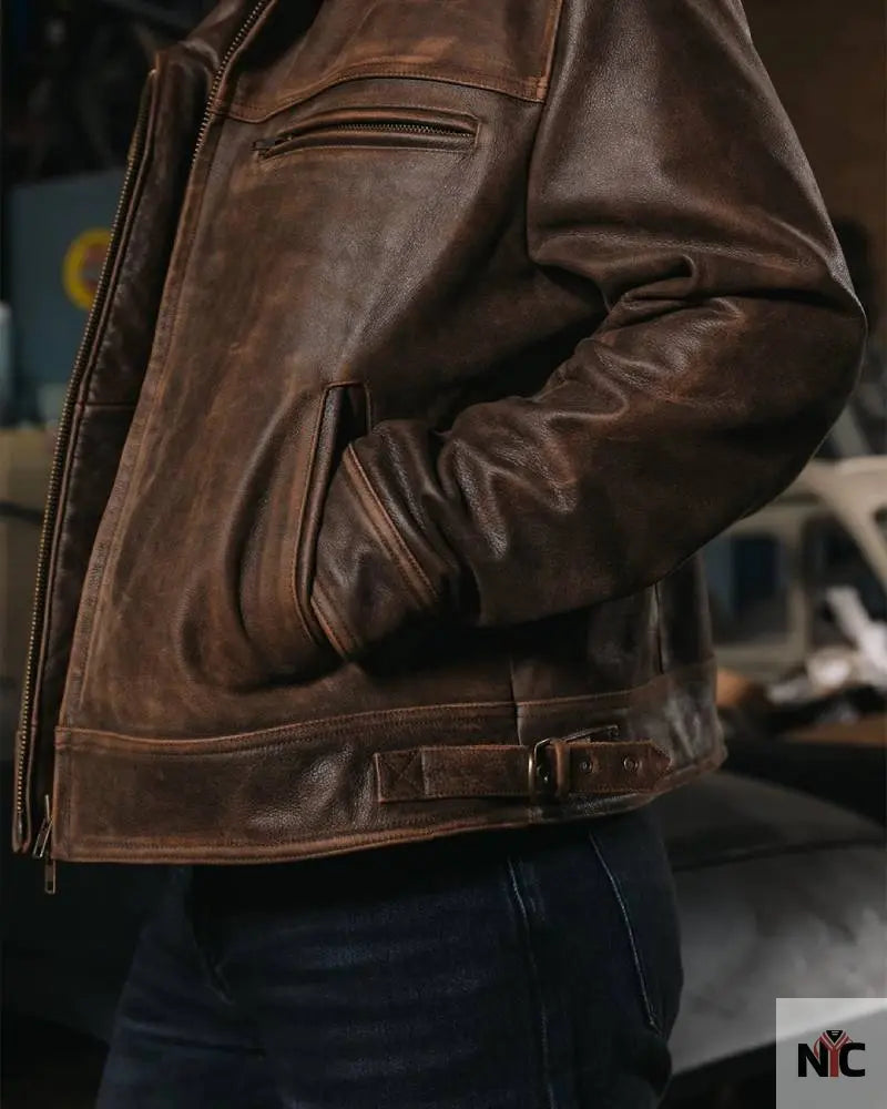 Mutimer Brown Leather Jacket
