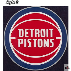 Navy White Detroit Pistons Inspired Varsity Jacket