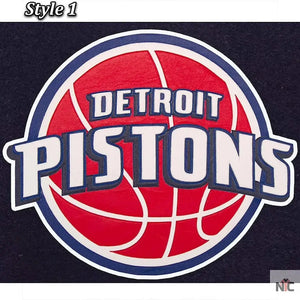 Navy White Detroit Pistons Inspired Varsity Jacket