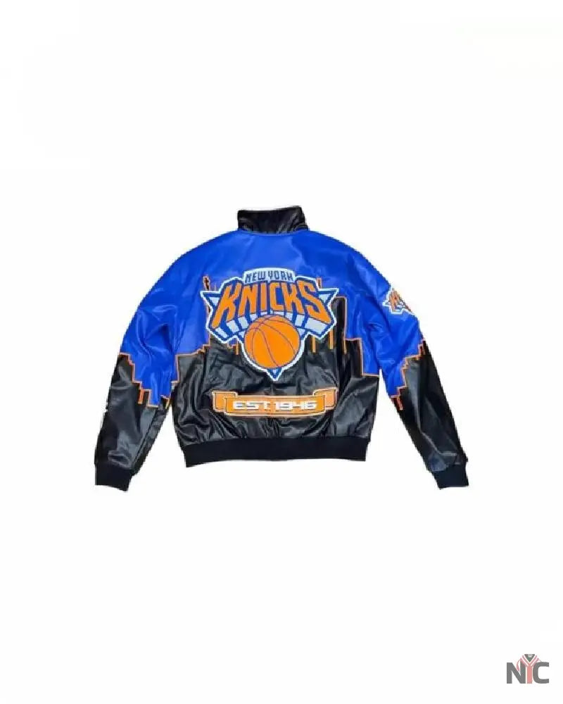 NBA Team NY Knicks Inspired Jeff Hamilton Leather Jacket