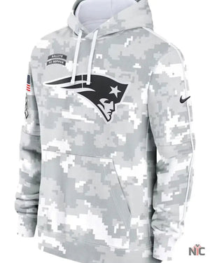 New England Patriots Inspired Salute To Service Camo 2024 Hoodie