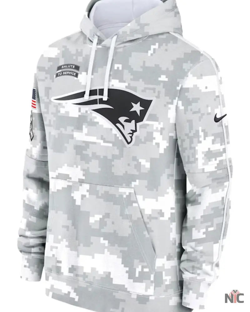 New England Patriots Inspired Salute To Service Camo 2024 Hoodie