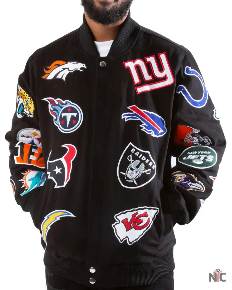 NFL Inspired College Patch Jacket