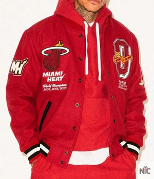 OVO Miami Heat Inspired Varsity Jacket