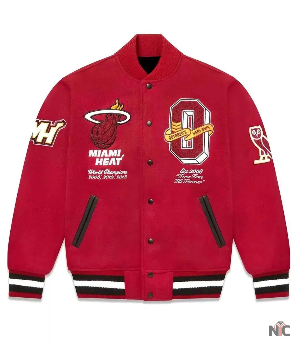 OVO Miami Heat Inspired Varsity Jacket
