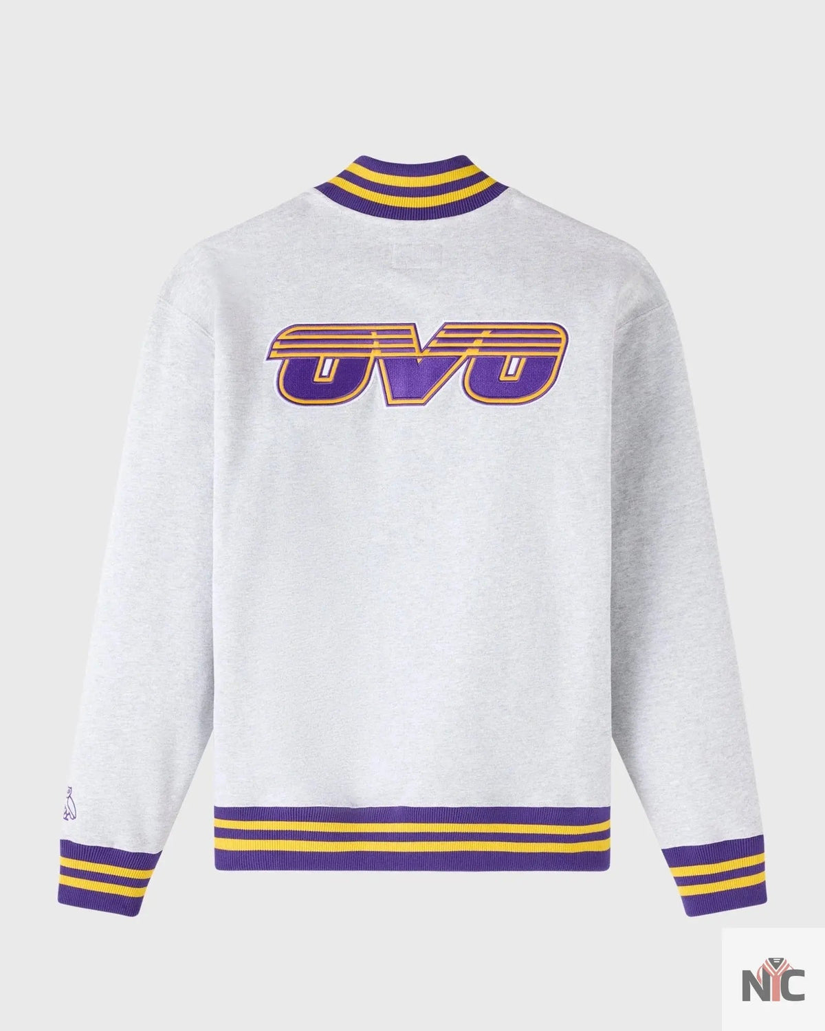 OVO X NBA Los Angeles Lakers Inspired Quarter-zip Mockneck Sweatshirt