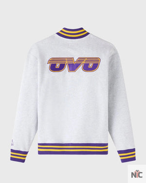 OVO X NBA Los Angeles Lakers Inspired Quarter-zip Mockneck Sweatshirt