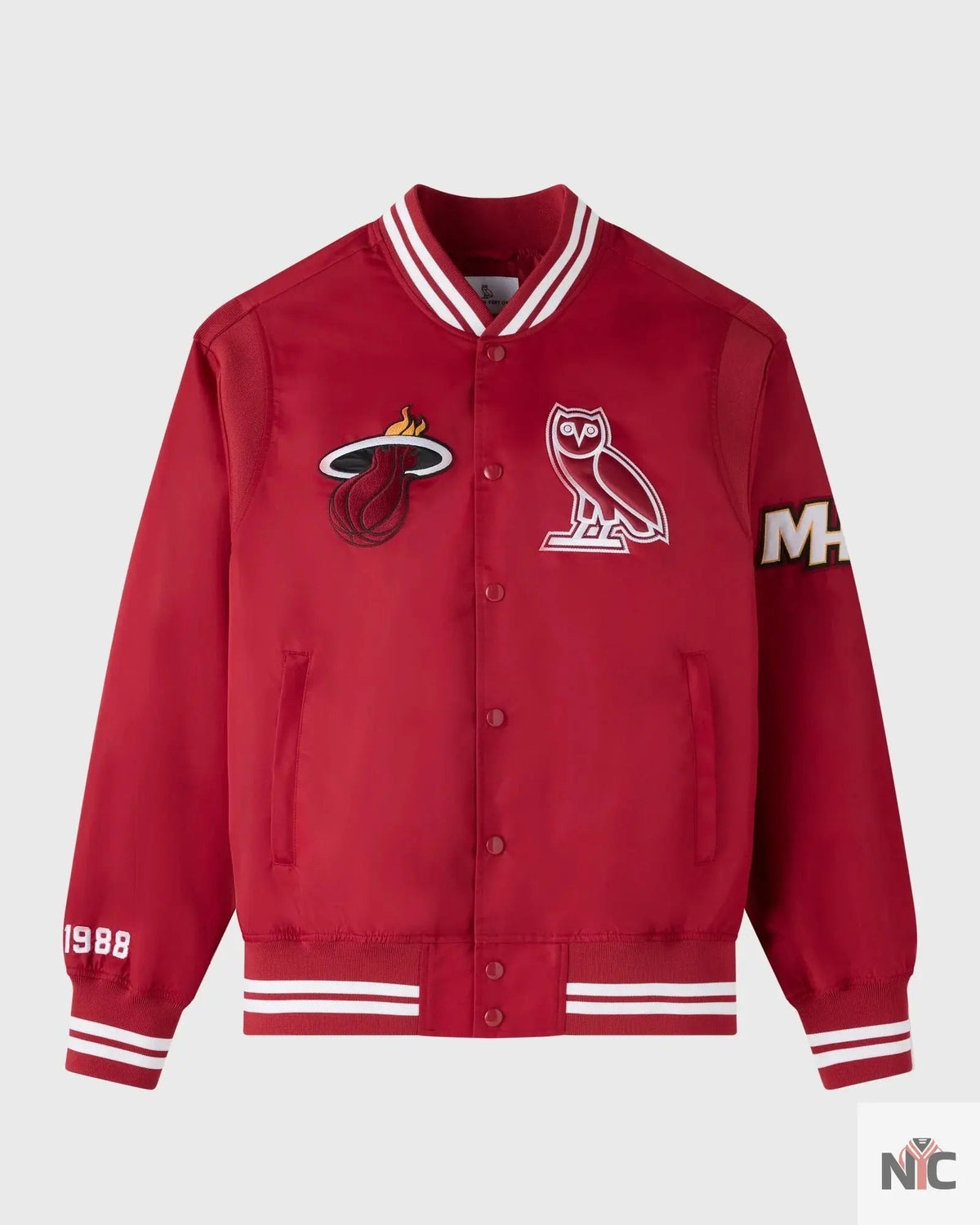 OVO X NBA Miami Heat Inspired Varsity Jacket