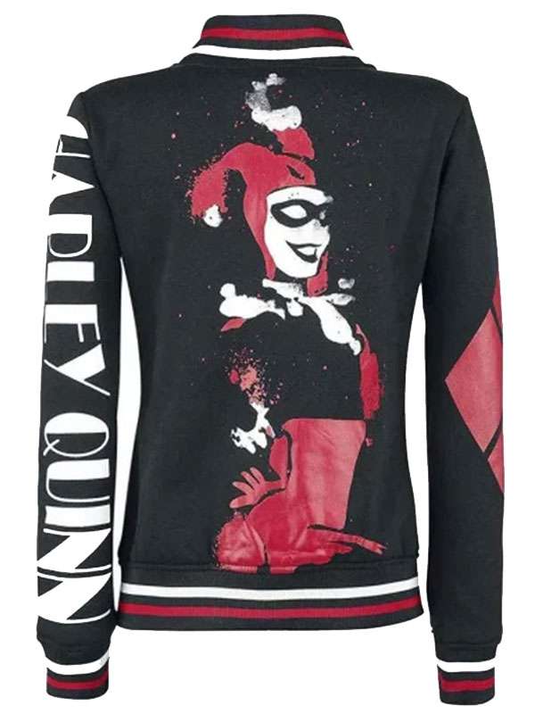 Suicide Squad Harley Quinn Varsity Jacket - back view