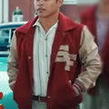 Julian Works the Long Game Red Varsity Jacket