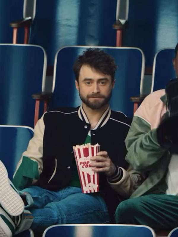 Daniel Radcliffe the Fall and Rise of Reggie Dinkins Varsity Jacket - detail view