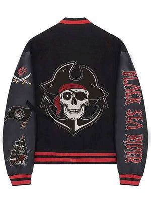 Pirate Sea Rider Varsity Jacket - back view