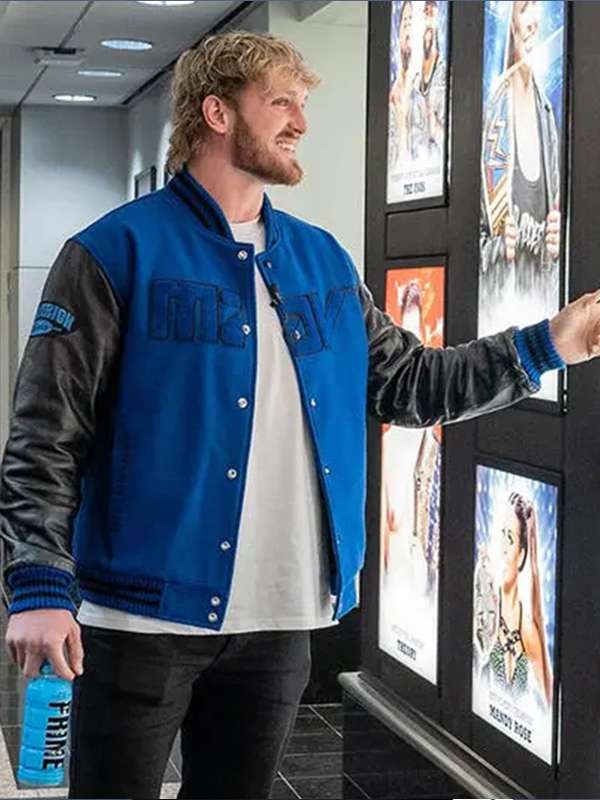 Logan Paul WWE Varsity Jacket - back view