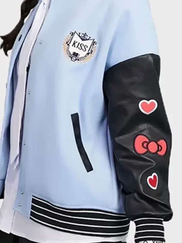 XO Kitty Series Varsity Leather Jacket - back view