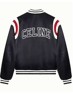 Kim Tae Hyung Black Varsity Jacket - side view