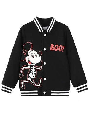 Mickey Mouse Skeleton Varsity Jacket