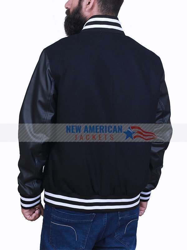 Billionaire Boys Club BBC Varsity Jacket - back view