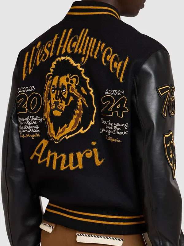 Method Man Relationship Goals Black Varsity Jacket - detail view