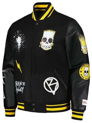 Simpsons Black Varsity Jacket