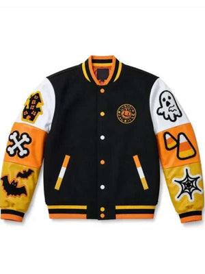 Halloween Boo Varsity Jacket - back view