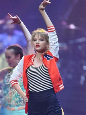 The Red Tour Taylor Swift Varsity Jacket - detail view