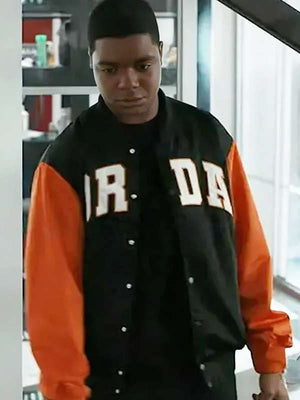 Elijah M Cooper 9-1-1 Varsity Jacket - back view