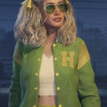 Lynda Van Der Klok Halloween the Game Green Varsity Jacket
