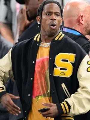 Travis Scott Paris Olympics Varsity Jacket - back view