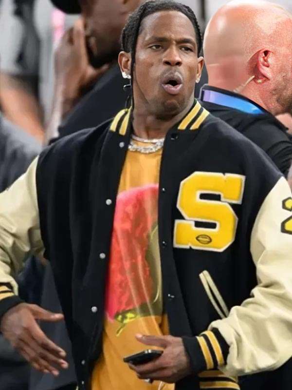 Travis Scott Paris Olympics Varsity Jacket - back view