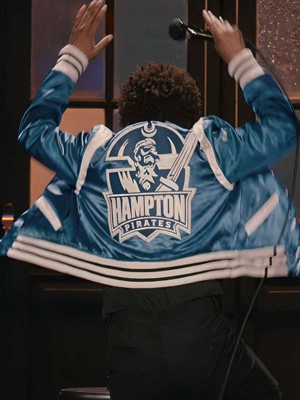 Wanda Sykes Legacy Blue Varsity Jacket - side view