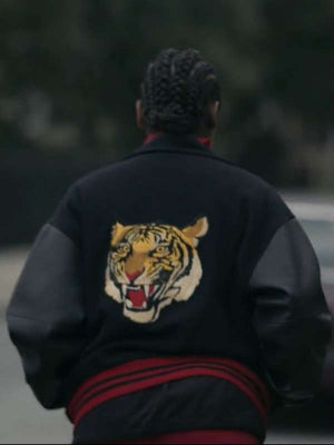 Laverne Power Book III Raising Kanan S03 Black Varsity Jacket